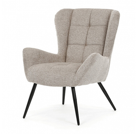 Křeslo ušák, hnědá, látka, AK-H9206 COF2