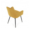 Jídelní židle, žlutá, sametová látka, DCH-215 YEL4