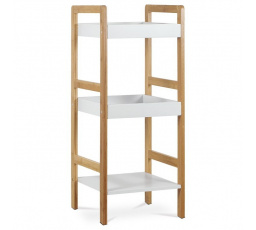 Regál, masiv, bílá, DR-013-3