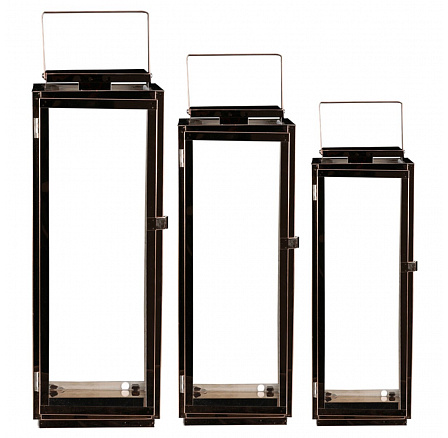 Lucerna - tenké kovové rámy, barva měděná, cena za sadu 3 ks