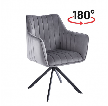 Židle velvet šedá K10-FX