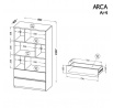 Regál ARCA  AR4, Bílá arktická