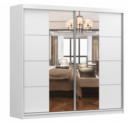 Šatní skříň MULTI 38, Bílá/Bílá