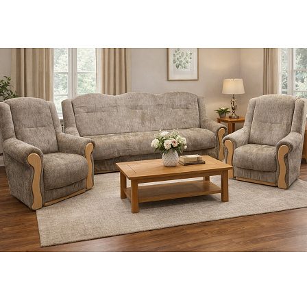 Sedací souprava Anna 3f+1+1 - Vibe 19/dř. buk