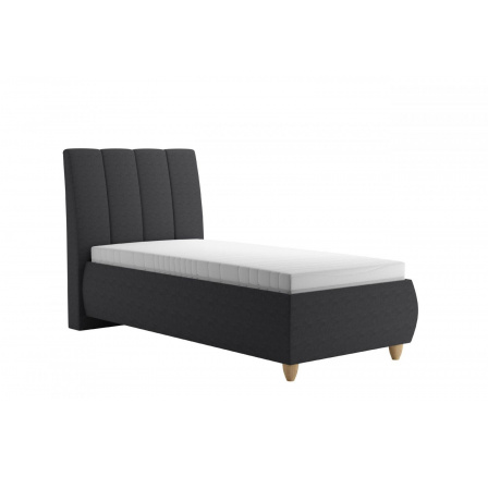 Postel Alison 90x200, tmavě šedá