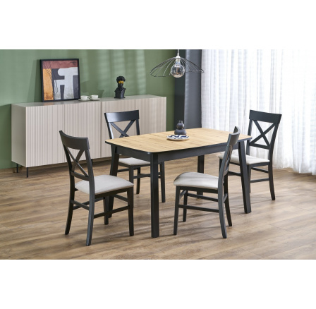 Jídelní stůl BARRIL, dub artisan/černá Jídelní stůl BARRIL, dub artisan/černá