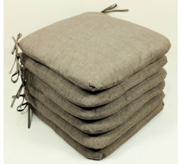 Sedák 40x40 cm látka šedý melír - set 6 kusů