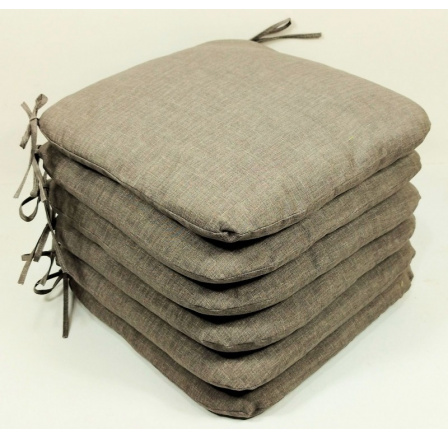 Sedák 40x40 cm látka šedý melír - set 6 kusů