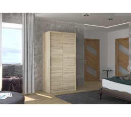 Šatní skříň s posuvnými dveřmi ASTEN 100 Sonoma+Sonoma
