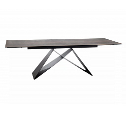 Jídelní stůl WESTIN CERAMIC 160, Legno hnědý mat/Černý mat