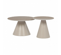 Konferenční stolek 70x70x41cm, keramika, travertin, CT-F4118 TRV