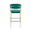 Barová židle H3-FX, zelená / zlatá