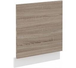 Dvířka na myčku s panelem DAVIS - ZM 570x596, Bílá/Dub Sonoma Trufla