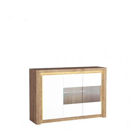 Vitrína LIVINIO L3 Ribbeck / Bílá lesk Vitrína LIVINIO L3 Ribbeck / Bílá lesk