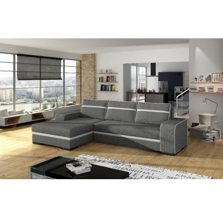 Rohová sedací souprava Funny L šedá/EKO bílá Rohová sedací souprava Funny L šedá/EKO bílá