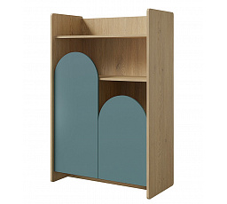 Knihovna Leya R8 dub cremona/mořská modrá
