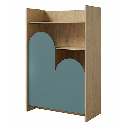 Knihovna Leya R8 dub cremona/mořská modrá Knihovna Leya R8 dub cremona/mořská modrá