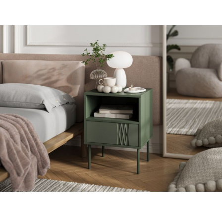 Noční stolek TRESSE, zelená