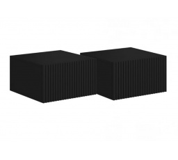 Sada závěsných nočních stolků Nicole, černý /černý mat 2 ks