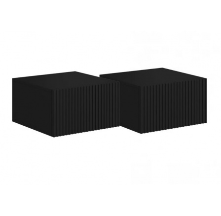 Sada závěsných nočních stolků Nicole, černý /černý mat 2 ks