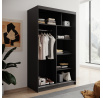 Šatní skříň LIZI 120, Černá/Bílá