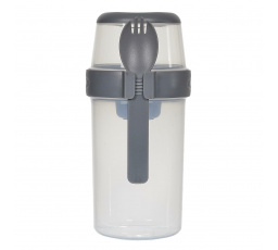 Obědový box se 3 přihrádkami šedý