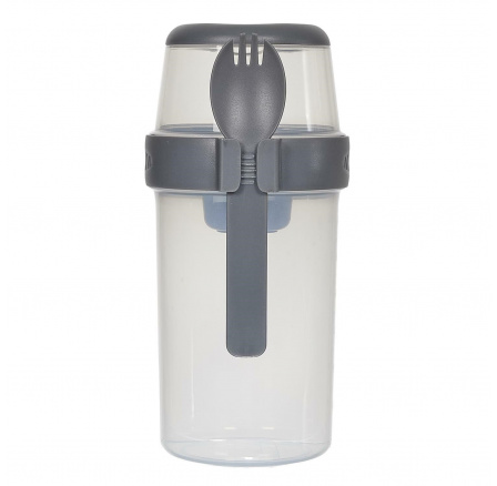 Obědový box se 3 přihrádkami šedý