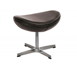 Podnožka Vejce hnědá tmavá kůže Premium