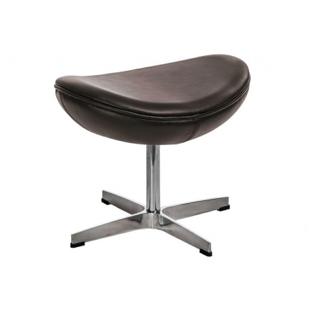 Podnožka Vejce hnědá tmavá kůže Premium