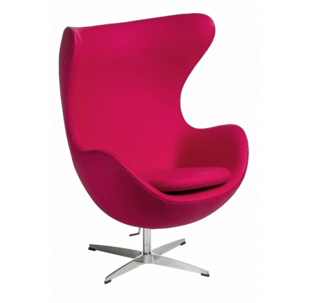 Křeslo Vejce kašmír fuchsie 42 Premium