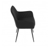 Jídelní židle, černá, sametová látka, DCH-215 BK4