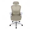 Kancelářská židle, houpací mechanismus, béžová síťovina, KA-K2031 BGE
