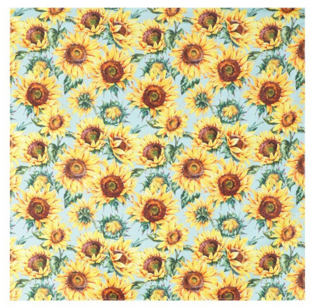 Ubrus - pole slunečnic, 100% polyester, 80 x 80 cm