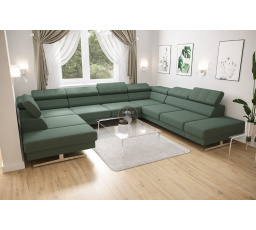Rohová sedací souprava EMPORIO MAX I 300X350X220 - zelená , pravá