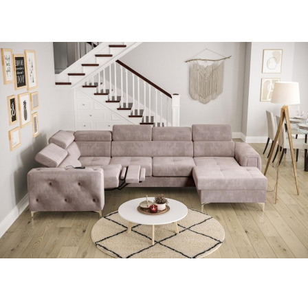 Rohová sedací souprava ORION MAX III , relax s funkcí spaní 165x320x190 cm - volitelný odstín - levá