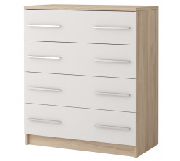 Komoda OMEGA III - 02, Dub Sonoma/Bílá