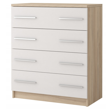 Komoda OMEGA III - 02, Dub Sonoma/Bílá Komoda OMEGA III - 02, Dub Sonoma/Bílá