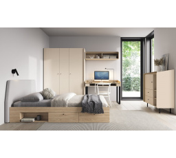 Dětský pokoj ALESSIO-01, Béžově-písková/Dub olejovaný