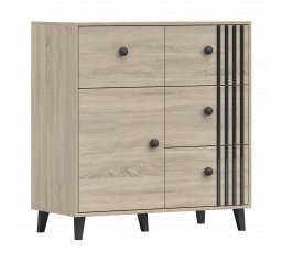 Komoda 4S1D - FOX 03, Dub Sonoma