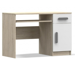 Psací stůl SMYK III - 08, Dub Sonoma/Bílá/Šedá