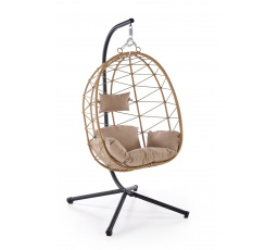 Zahradní houpací křeslo SNAKE, přírodní / béžové