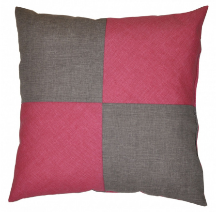 Veselý polštářek - malinová/šedá Veselý polštářek - malinová/šedá