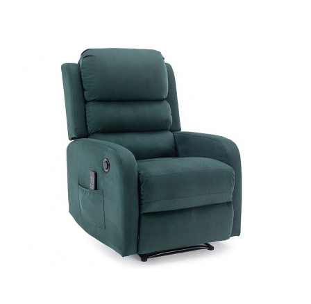 Polohovací křeslo PEGAZ M VELVET, Zelený Bluvel 78 Polohovací křeslo PEGAZ M VELVET, Zelený Bluvel 78
