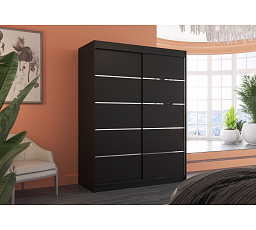 Posuvná skříň LUFT 150 Černá+Černá