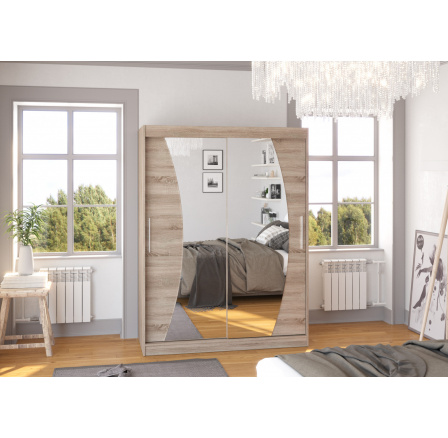 Posuvná skříň se zrcadlem MODESTO 150 Truffle+Truffle