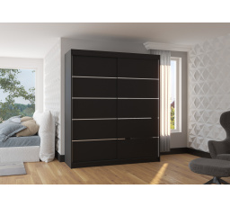 Posuvná skříň SPECTRA 180 Černá+Černá