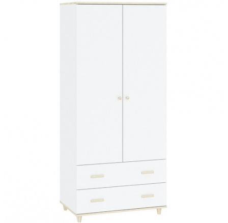 Šatní skříň GOODY 2D2S, Bílá/Akácie Šatní skříň GOODY 2D2S, Bílá/Akácie