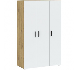 Šatní skříň BASIC TWO 3D, Dub Artisan/Bílá
