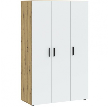 Šatní skříň BASIC TWO 3D, Dub Artisan/Bílá