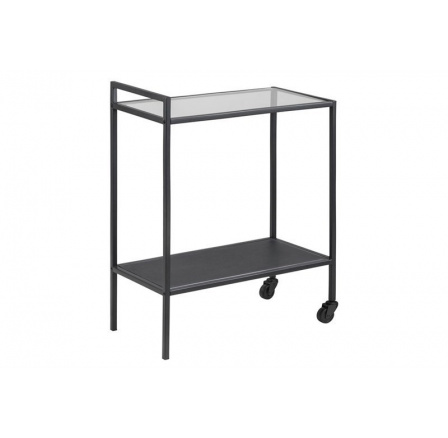 Barový vozík Seaford Černý/Sklo